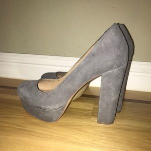 Grey Suede Steve Madden Platform heels